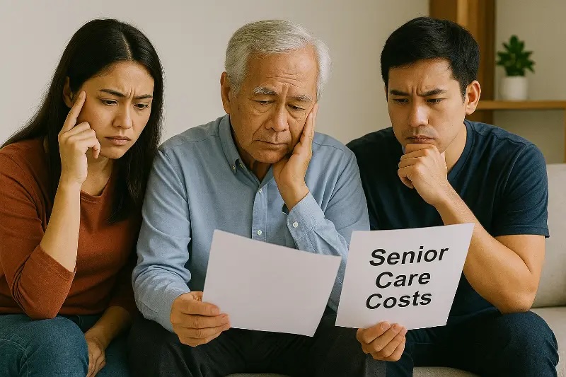 Family concerned about senior care costs